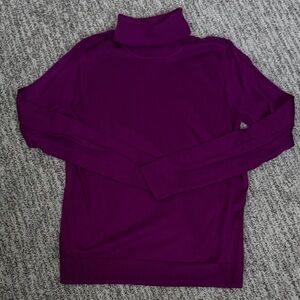 J. Crew Deep Purple merino wool turtleneck